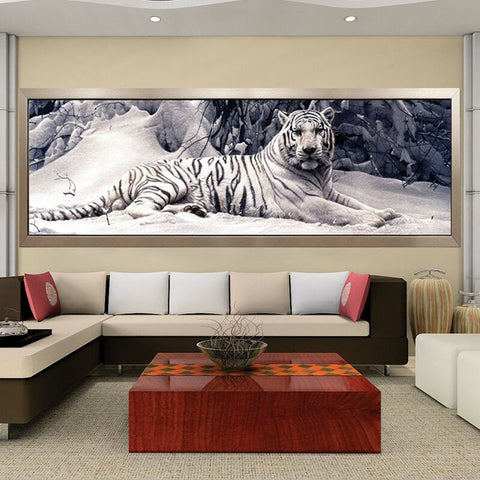 White Tiger, 5D Diamond Painting -Diamond Painting Kits, Diamond Paintings Store