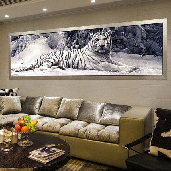 White Tiger, 5D Diamond Painting -Diamond Painting Kits, Diamond Paintings Store