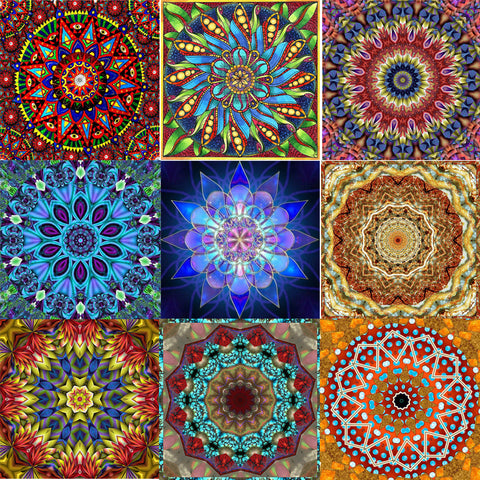 "Color Wheel Mandala" Handmade Diamond Painting Kit -Diamond Painting Kits, Diamond Paintings Store