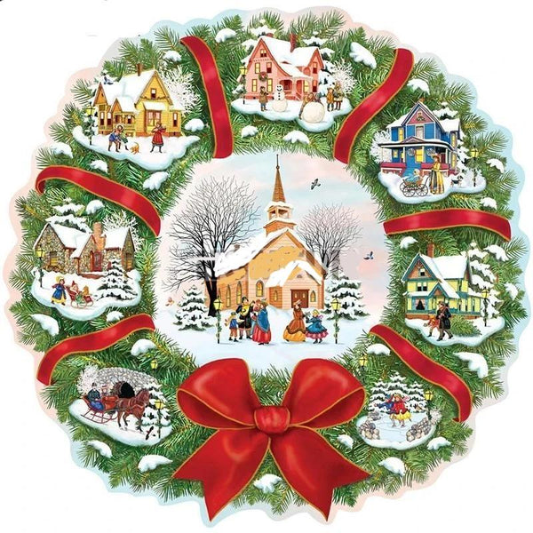 Christmas houses, Christmas Wreath Diamond Painting Kits (Round or Square) -Diamond Painting Kits, Diamond Paintings Store