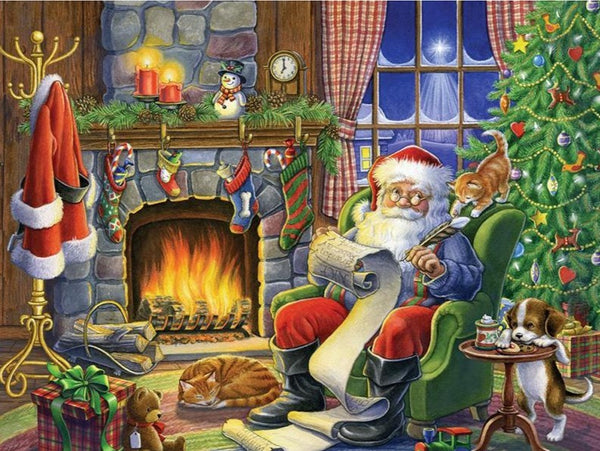 Santa's Fireplace, 5D Diamond Painting Kit -Diamond Painting Kits, Diamond Paintings Store
