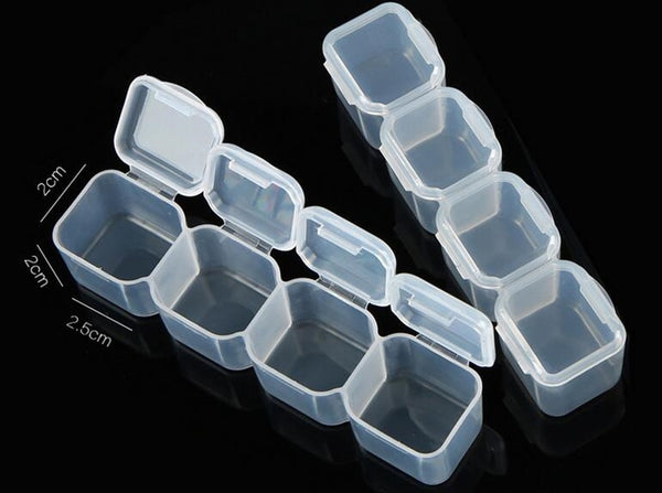 28 Slots Diamond Painting Storage Box | Clear plastic Rhinestone Display Storage | Diamond Art Accessories -Diamond Painting Kits, Diamond Paintings Store
