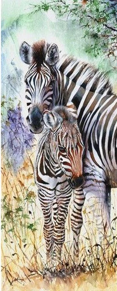 Zebra Love | Zebra Diamond Painting Kit | Full Round Drill 5D Rhinestones | DIY Animal Portrait -Diamond Painting Kits, Diamond Paintings Store