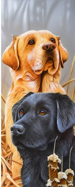Dog Diamond Painting Kit | Full Round Drill 5D Rhinestones | DIY Animal Portrait | Labradors In Woods -Diamond Painting Kits, Diamond Paintings Store