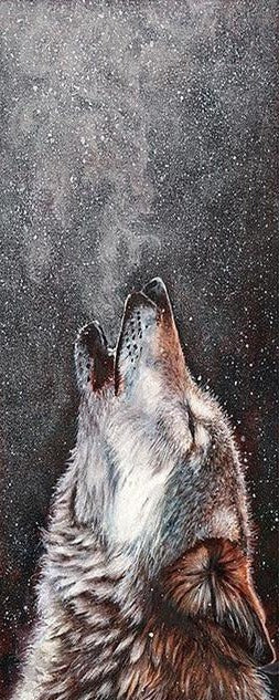 Wolf Diamond Painting Kit | Full Round Drill 5D Rhinestones | DIY Animal Portrait | Wolf Howl In The Air -Diamond Painting Kits, Diamond Paintings Store