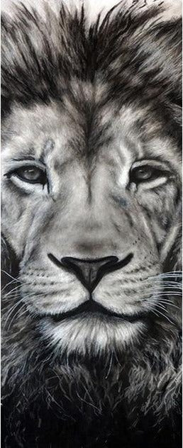 Lion Portrait Animal Diamond Painting Kit | Full Round Drill 5D Rhinestones | DIY Animal Portrait | Black And White -Diamond Painting Kits, Diamond Paintings Store