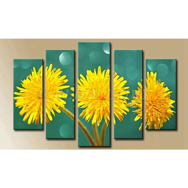 Sunflowers Field, 5 Panel Diamond Painting -WOW -Diamond Painting Kits, Diamond Paintings Store