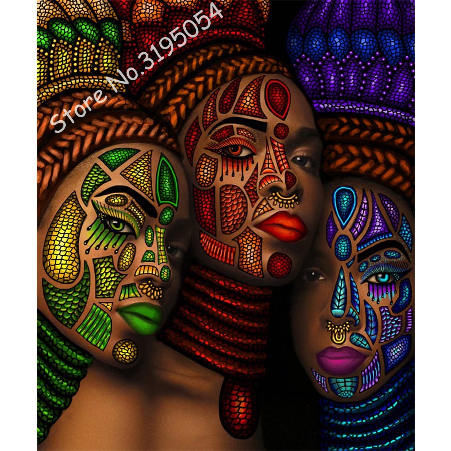 NEW African Women Diamond Painting Kit. Gorgeous when finished! -Diamond Painting Kits, Diamond Paintings Store