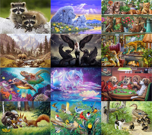 Mixed Animal Prints, 5D Diamond Painting Kits - 22 Designs to Choose -Diamond Painting Kits, Diamond Paintings Store