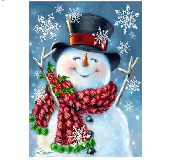 Diamond Painting, Merry Christmas Snowman -Diamond Painting Kits, Diamond Paintings Store