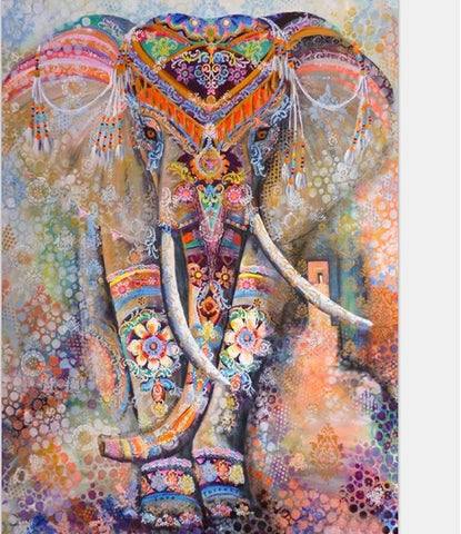 Tribal Elephant Diamond Painting - full drill, On Sale -Diamond Painting Kits, Diamond Paintings Store