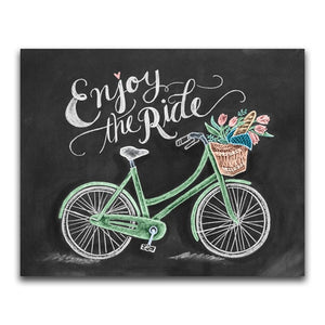 Creative Bicycle Black Board Message | Chalkboard Diamond Painting Kit | Full Square/Round Drill 5D Diamonds | Colorful Chalk Messages -Diamond Painting Kits, Diamond Paintings Store