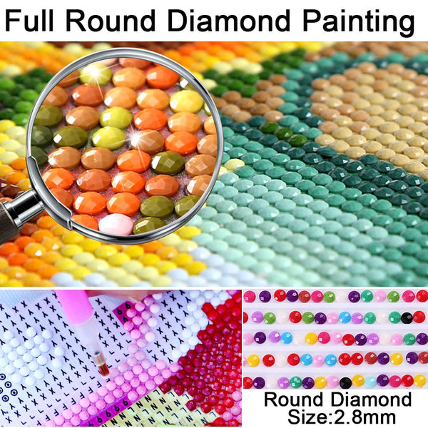 Santa With Spruce And Lantern | Christmas Diamond Painting | Full Round/Square Drill 5D Rhinestones | DIY Holiday Kit -Diamond Painting Kits, Diamond Paintings Store