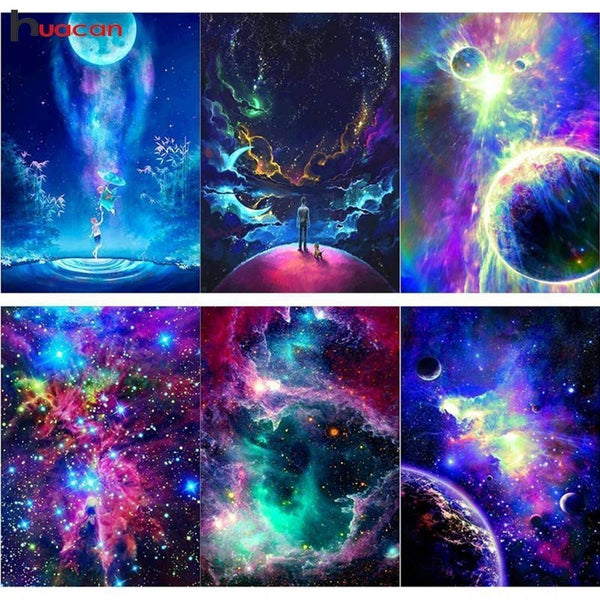 DIY Full Drill Square Diamond Painting Landscape Diamond Embroidery Starry Sky Rhinestone Mosaic Painting -Diamond Painting Kits, Diamond Paintings Store