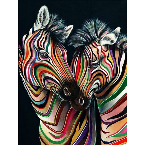 Candy Cane Zebra's, DIY Diamond Painting Kit | 5D Diamond Rhinestone Mosaic Art -Diamond Painting Kits, Diamond Paintings Store