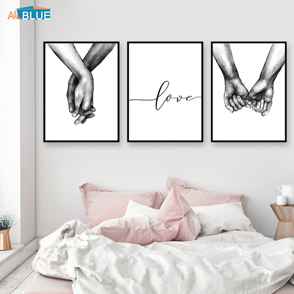 Holding Hands,  Canvas Prints -Love Quote -Diamond Painting Kits, Diamond Paintings Store