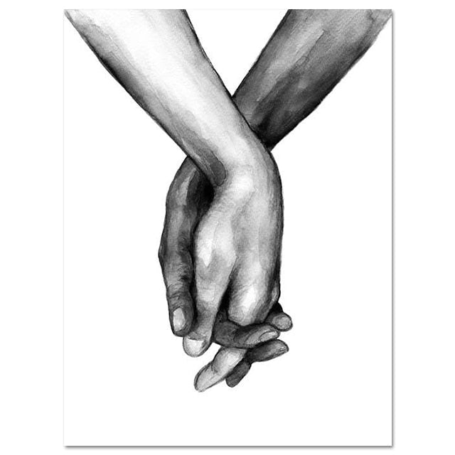 Holding Hands,  Canvas Prints -Love Quote -Diamond Painting Kits, Diamond Paintings Store