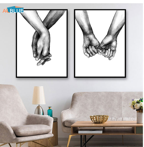 Holding Hands,  Canvas Prints -Love Quote -Diamond Painting Kits, Diamond Paintings Store