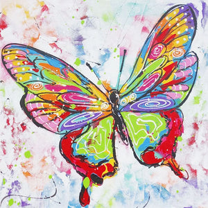Painted Butterfly | Animal Diamond Painting Kit | 5D Full Drill Square, Magic Round, Pebble Round Diamonds | DIY Rhinestone Embroidery -Diamond Painting Kits, Diamond Paintings Store