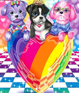 3 Cute Dogs | Animal Diamond Painting | Full Square/Round Drill 5D Diamonds | DIY Diamond Kit | Animal Cross Stitch Embroidery -Diamond Painting Kits, Diamond Paintings Store