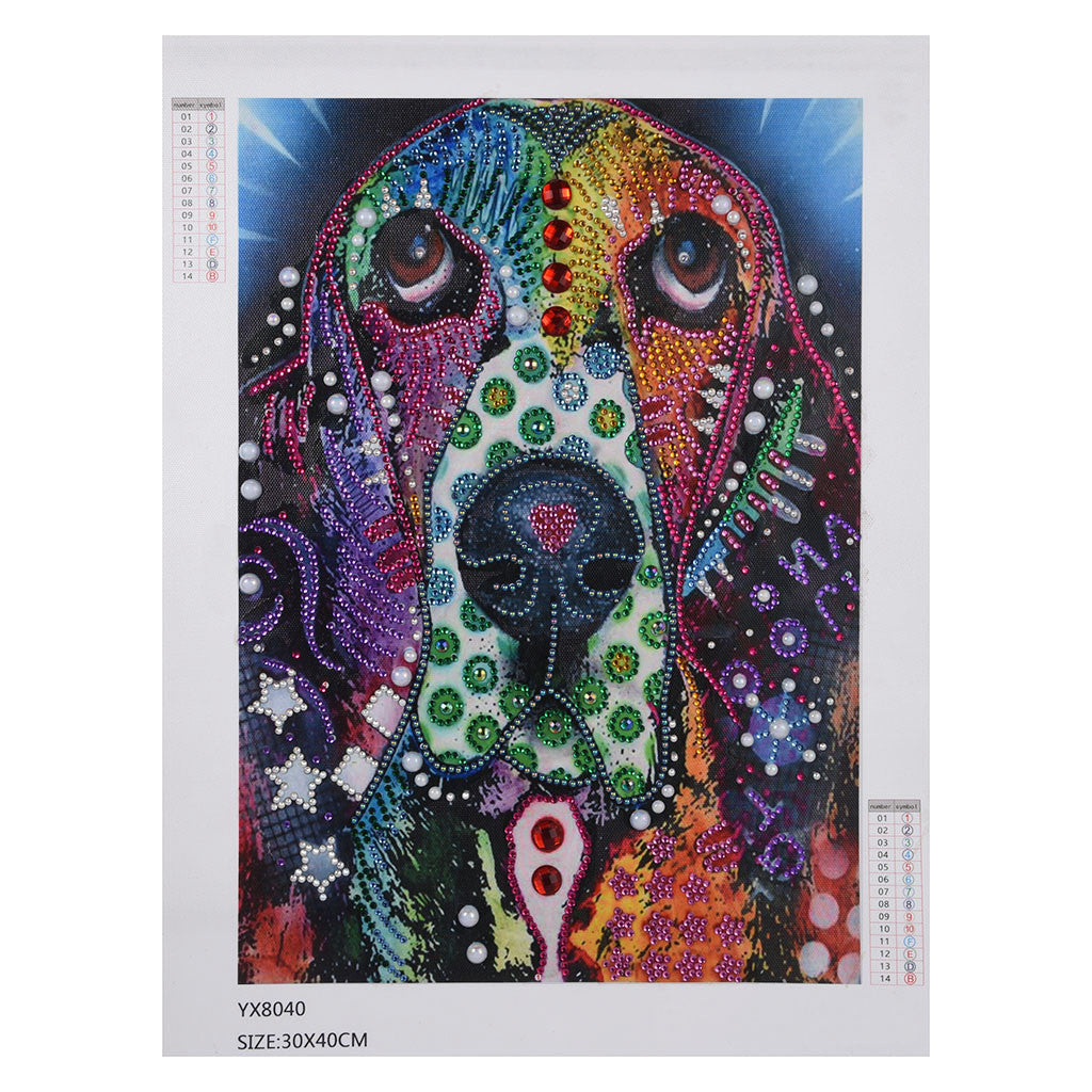 Color Dog, Crystal Diamond Painting Kits. 3 Styles to choose from