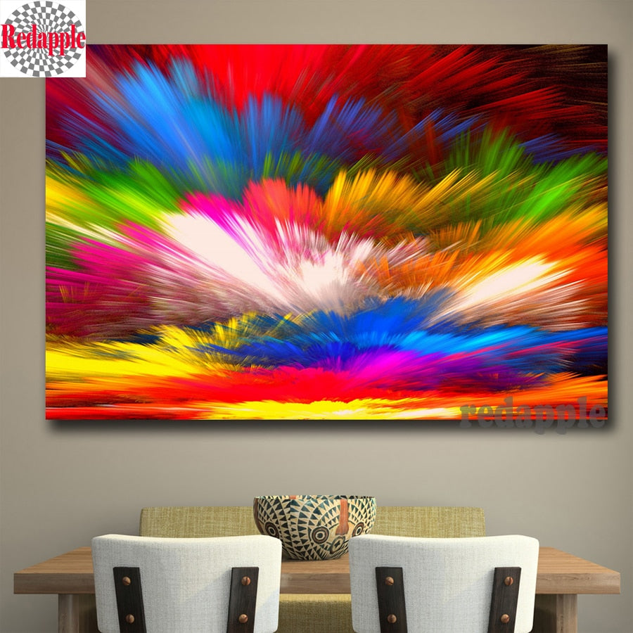 Colorful Clouds 5D Diamond Painting Kit on Sale!, Abstract Full square  drill, DIY diamond Painting