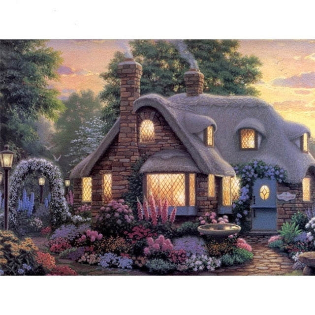  Diamond Painting Village Garden (2), DIY 5D Large Diamond Art  Kits for Adults Embroidery Square Full Drill Crystal Rhinestone Paint by  Numbers Kids Diamond Pictures for Room Decor Gifts, 50x150cm DZ33