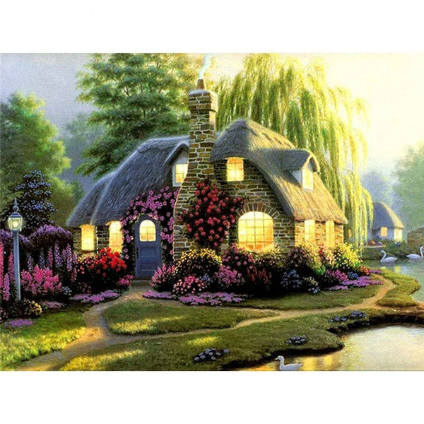 New Village Crystal Diamond Painting Kits, New Arrivals, full drill square 5D diamond painting -Diamond Painting Kits, Diamond Paintings Store