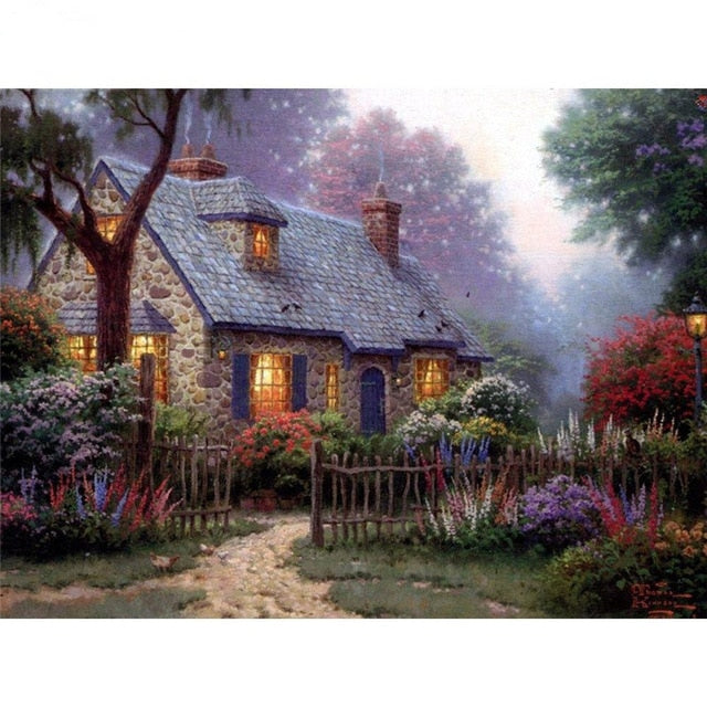 Cozy Cottage - Paint by Diamonds – All Diamond Painting