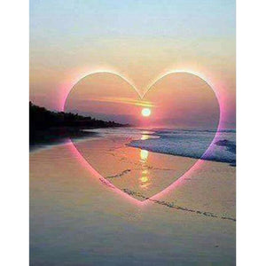 5D Love Beach Diamond Painting Kit, Full Square or Round Drill - On Sale -Diamond Painting Kits, Diamond Paintings Store