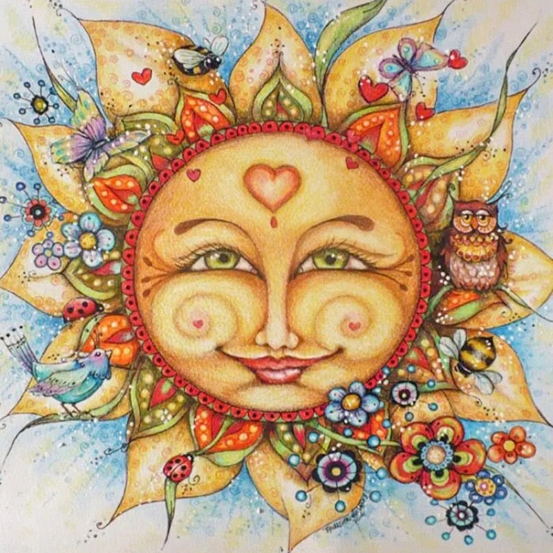 Lovely Sun & Friends 5d DIY Diamond Painting | Full Square / Round Drill Diamond Mosaic Embroidery Art -Diamond Painting Kits, Diamond Paintings Store