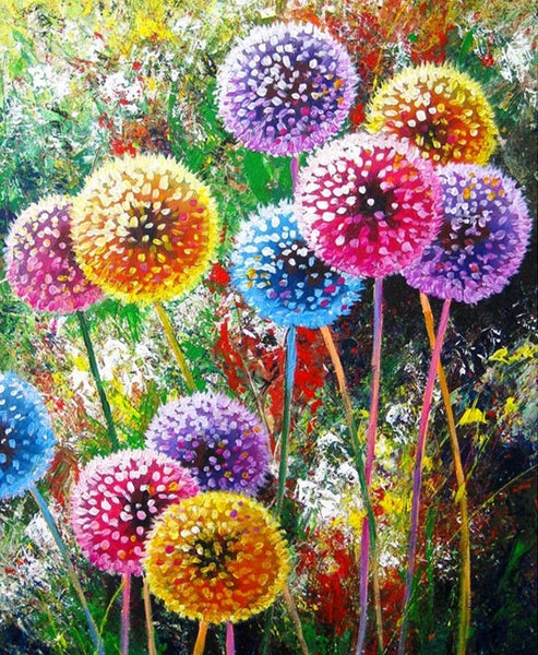 "Colorful dandelions" Diamond Painting Kit! Looks Great - Diamond Paintings Store