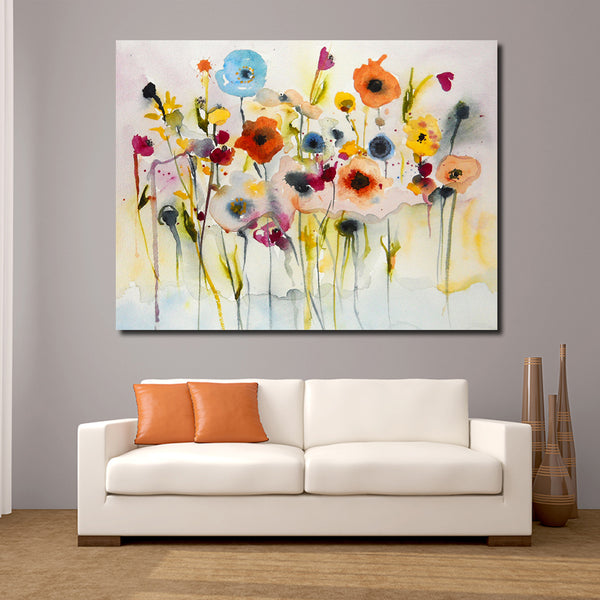 5D Diamond Painting Round/Square Drill | Abstract Red Yellow Blue Flowers | Modern Nature Wall Art -Diamond Painting Kits, Diamond Paintings Store