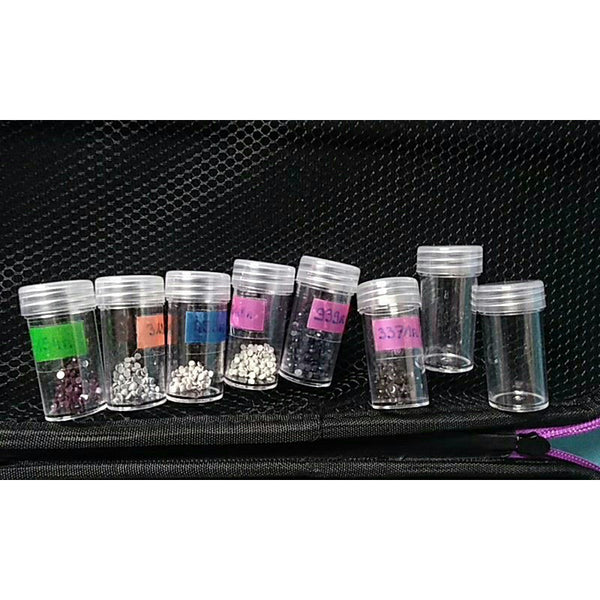 Diamond Storage Cases | 7 Colors Available | 30/60 Container Options | Black Zipper Cases With Colored Stripe -Diamond Painting Kits, Diamond Paintings Store